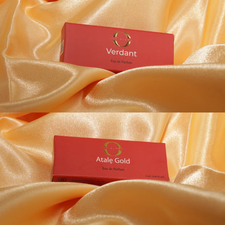 Ilé Olomu Discovery Duo – 2 × 2ml Verdant & Atalẹ Gold Samples